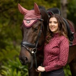 LeMieux Loire Fly Hood - Orchid -Equestrian Supply Store 18240c